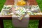 Lemon Bliss Outdoor Table Runner – Stain Resistant & Waterproof (Lemon Bliss) 14x108 Inch